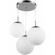 Lampe suspendue boules Lampe boule à 3 flammes suspendue lampe à suspension en verre blanc lampe de
