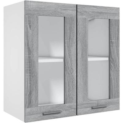 Hängeschrank Glas Grau Sonoma 60x31x60 cm Holzwerkstoff Vidaxl