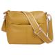 Umhängetasche SAMANTHA LOOK Gr. B/H/T: 26 cm x 24 cm x 5 cm onesize, gelb Damen Taschen Handtaschen echt Leder, Made in Italy