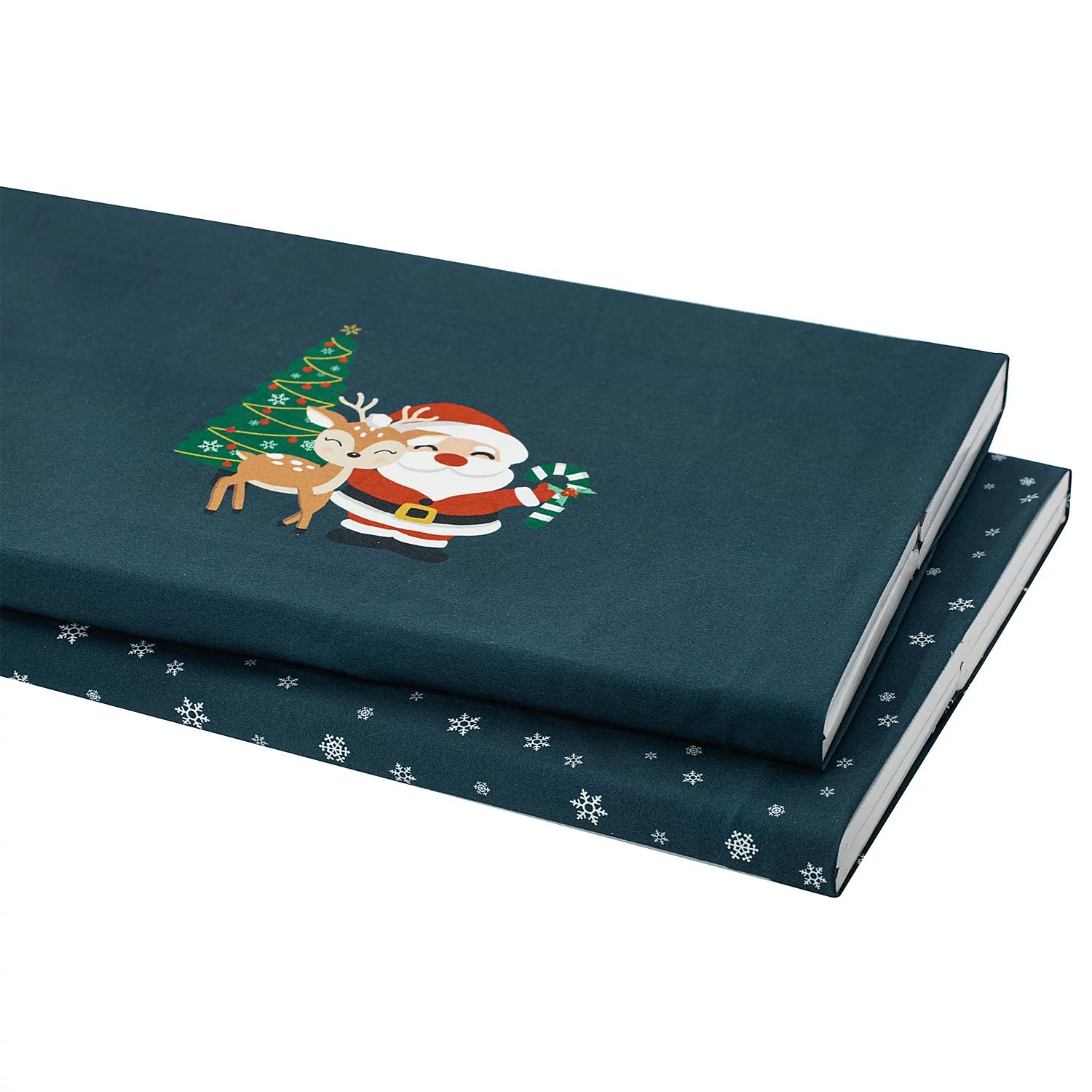 Baumwoll-Jersey-Coupon Weihnachtsmann mit Elasthan