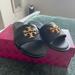 Tory Burch Shoes | Brand New Tory Burch Sandals | Color: Black/Gold | Size: 8.5