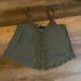 American Eagle Outfitters Tops | Ae Ribbed Knit Tank Olive Green | Color: Green | Size: M