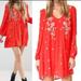 Free People Dresses | Free People Embroidered Tunic Dress | Color: Red | Size: Xs