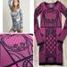 Free People Dresses | Free People Purple Combo Geometric Print Bodycon Mini Dress | Color: Black/Purple | Size: Xsp