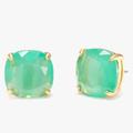 Kate Spade Jewelry | Kate Spade Small Square Studs Color Beryl Green | Color: Green | Size: Os