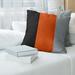 ArtVerse Baltimore Baseball Linen Striped Pillow Cover Linen in Orange/Gray/Black | 16 H x 16 W x 1 D in | Wayfair MBS031-SLPG6LC