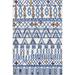 Blue 96 x 60 x 0.2 in Indoor/Outdoor Area Rug - Union Rustic Pennie Moroccan Transitional Indoor/Outdoor Area Rug | 96 H x 60 W x 0.2 D in | Wayfair