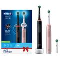 Oral-B - Elektrische Zahnbürste 'Pro 3 + 2. Handstück' in Black/Pink 1 St