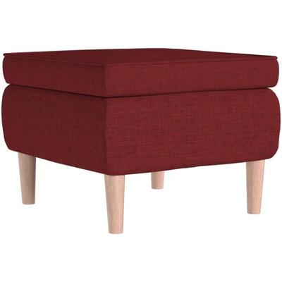Vidaxl - Hocker mit Holzbeinen Weinrot Stoff Image