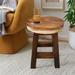Wood Small Round Stool Side Table - 14"x14" x18"