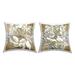 Stupell Blooming White Florals Modern Glam Flower Decorative Printed Throw Pillows by Carol Robinson (Set of 2)
