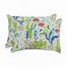 Pillow Perfect Outdoor Coral Bay Blue Over-sized Rectangular Throw Pillow (Set of 2) - 16.5 X 24.5 X 5 - 16.5 X 24.5 X 5