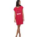 Plus Size Women's Cap Sleeve Sleep Shirt by ellos in Classic Red Holiday (Size 38/40)