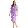 Plus Size Women's Print Sleepshirt by Dreams & Co. in Pretty Violet Snowman (Size M/L) Nightgown