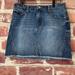 Anthropologie Skirts | Anthropologie Kensie Blue Distressed Raw Edge Denim Zip Up Skirt | Color: Blue | Size: 4