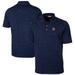 Men's Cutter & Buck Heathered Navy Chicago Cubs Advantage Space Dye Tri-Blend Polo