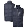 Men's Cutter & Buck Heathered Navy Detroit Tigers Rainier Full-Zip Puffer Vest