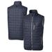 Men's Cutter & Buck Heathered Navy Los Angeles Angels Big Tall Rainier Full-Zip Puffer Vest