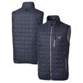 Men's Cutter & Buck Heathered Navy Toronto Blue Jays Big Tall Rainier Full-Zip Puffer Vest