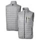 Men's Cutter & Buck Gray Oakland Athletics Big Tall Rainier Full-Zip Puffer Vest