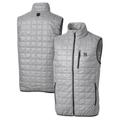 Men's Cutter & Buck Gray New York Yankees Big Tall Rainier Full-Zip Puffer Vest