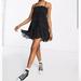 Free People Dresses | Free People Shailee Slip Mini Dress Nwt | Color: Black | Size: M
