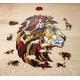 EWA Eco-Wood-Art Lion S Wooden Box, vielfarbig