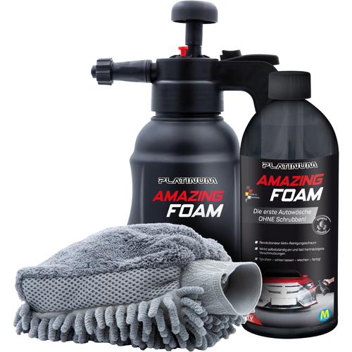 „MEDIASHOP Auto-Reinigungsmittel „“Platinum Amazing Foam““ Reinigungsmittel inkl. Sprühflasche und Handschuh Gr. 1000 ml, schwarz Reinigungsmittel“