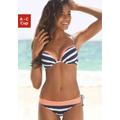 Push-Up-Bikini-Top KANGAROOS "Anita" Gr. 34, Cup C, blau (marine, weiß) Damen Bikini-Oberteile Ocean Blue