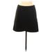 Ann Taylor LOFT Casual Mini Skirt Mini: Black Solid Bottoms - Women's Size Medium Petite