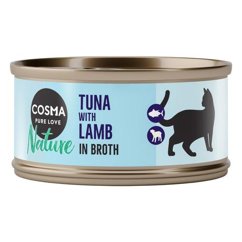 48x70g Tuna, Lamb Cosma Nature Wet Cat Food