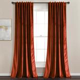 Lush Decor Prima Velvet Solid Light Filtering Back Tab Rod Pocket Window Curtain Panels Set