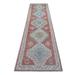 Shahbanu Rugs Soft Wool Hand Knotted Coral Red Oushak with Serrated Medallions Design Oriental Runner Rug (2'9" x 10'5")