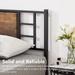 VECELO Wood Platform Bed Frame with Headboard,Twin/Full/Queen Size Beds