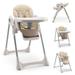 Gymax Baby High Chair Folding Baby Dining Chair w/ Adjustable Height &