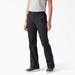 Dickies Women's Slim Fit Bootcut Pants - Rinsed Black Size 32 (FP515)
