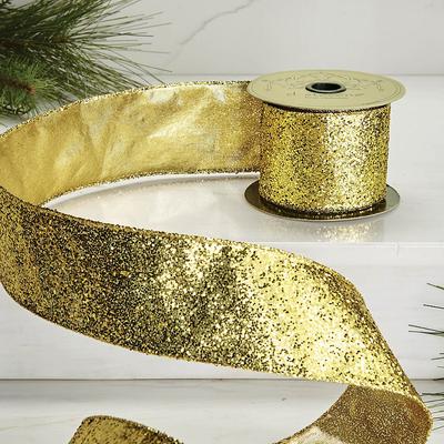 Metallic Gold Glitter Ribbon - F...