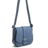 Michael Kors Bags | Michael Kors Saddle Crossbody Shoulder Bag W/Silver Tone Branding. | Color: Blue | Size: 9x10