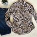J. Crew Tops | J.Crew Perfect Shirt In Paisley | Color: Blue/Tan | Size: S
