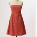 Anthropologie Dresses | Anthropologie Tabitha Red And Turquoise Strapless Crosshatch Dress Size 0 | Color: Blue/Red | Size: 0