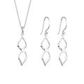 Elli - Spirale Form Geo 925 Sterling Silber Schmuck-Set Damen