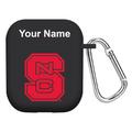 Black NC State Wolfpack Personalized AirPods Case Cover