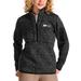 Women's Antigua Heathered Black Antelope Valley College Fortune Quarter-Zip Pullover Jacket