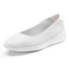 Ballerina LASCANA, Damen, Gr. 43, weiß, Obermaterial: 100% Textilmaterial. Futter: 100% Textilmaterial. Decksohle: 100% Textilmaterial. Laufsohle: 100% Synthetik, unifarben, sportlich, Schuhe, Freizeitschuh, Slipper, Halbschuh, Sneaker Slip-In,...