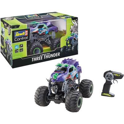 RC-Monstertruck REVELL "Revell control, RC Dino Monster Truck Three Thunder" Fernlenkfahrzeuge bunt Kinder