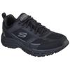 Sneaker SKECHERS "OAK CANYON-VERKETTA", Herren, Gr. 45, schwarz, Leder, Textil, Lederimitat, sportlich, Schuhe, mit Relaxed Fit-Ausstattung, Freizeitschuh, Halbschuh, Schnürschuh, Topseller
