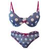 Set: Push-up-BH FAMILY TRENDS ""gepolsterter Bügel BH"" Gr. 75, Cup B, blau Damen BH-Sets mit hervorragender Passform