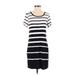 Apt. 9 Casual Dress - Shift: Black Stripes Dresses - Women's Size Small