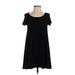 Project Social T Casual Dress - A-Line: Black Solid Dresses - Women's Size Small