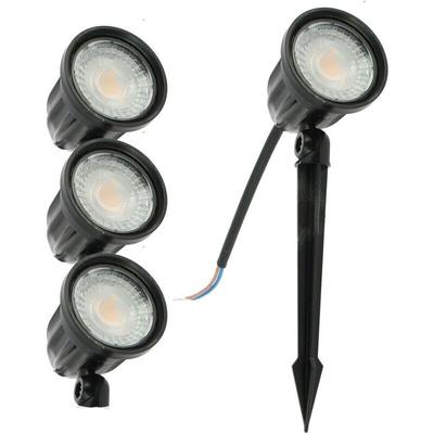 4er Set mira 7W Eq 70W Garten Spike Spotlights Außen IP65 Farbtemperatur: Warmweiß 3000K Image